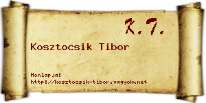 Kosztocsik Tibor névjegykártya